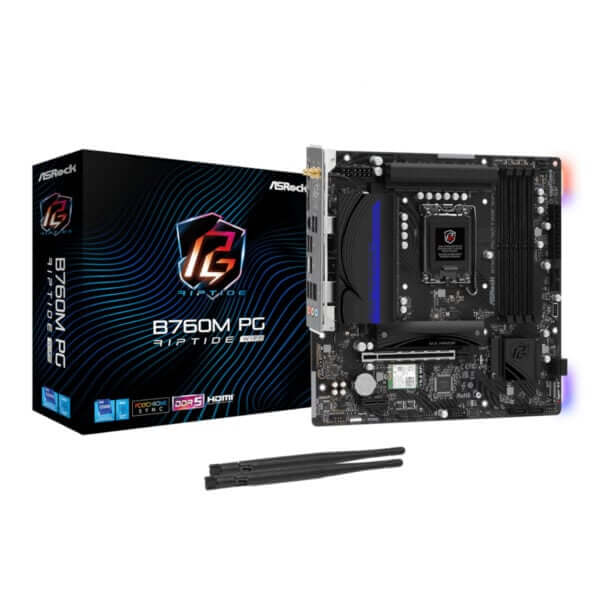 ASRock B760M PG Riptide Wi-Fi Intel LGA1700 Micro-ATX Motherboard 1 ASRock B760M PG Riptide Wi-Fi Intel LGA1700 Micro-ATX Motherboard