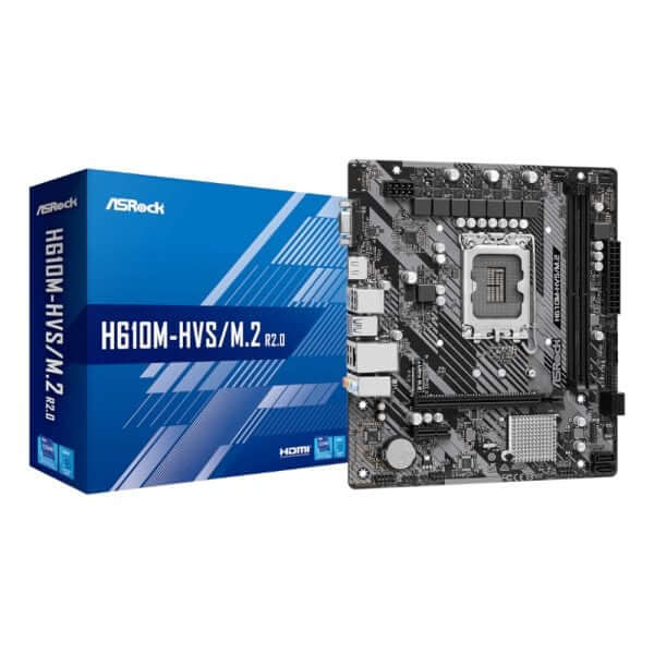ASRock H610M-HVS/M.2 R2.0 Intel LGA 1700 m-ATX Motherboard 1 ASRock H610M-HVS/M.2 R2.0 Intel LGA 1700 m-ATX Motherboard