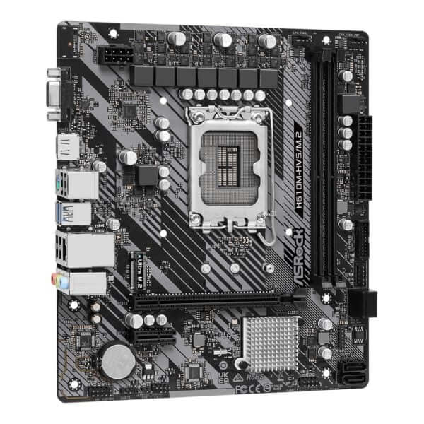 ASRock H610M-HVS/M.2 R2.0 Intel LGA 1700 m-ATX Motherboard 4 ASRock H610M-HVS/M.2 R2.0 Intel LGA 1700 m-ATX Motherboard - Image 4