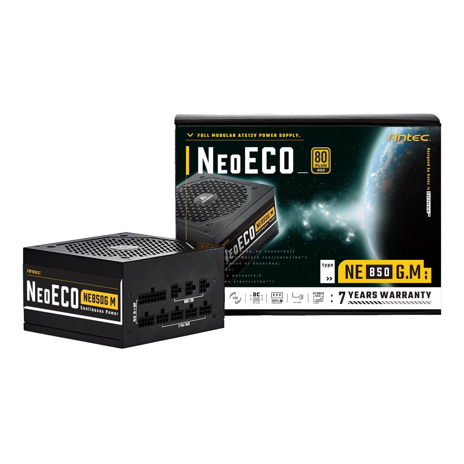 Antec NeoECO Gold Modular 850W Power Supply Unit 1 Antec NeoECO Gold Modular 850W Power Supply Unit