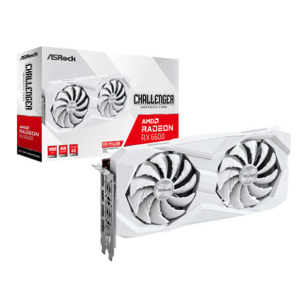 ASRock Radeon RX6600 Challenger D 8G GDDR6 128-BIT Graphics Card – White 1 ASRock Radeon RX6600 Challenger D 8G GDDR6 128-BIT Graphics Card – White