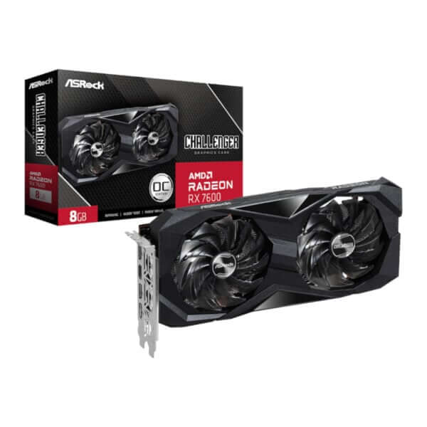 ASRock Radeon RX7600 Challenger 8G OC GDDR6 128-BIT Graphics Card 1 ASRock Radeon RX7600 Challenger 8G OC GDDR6 128-BIT Graphics Card