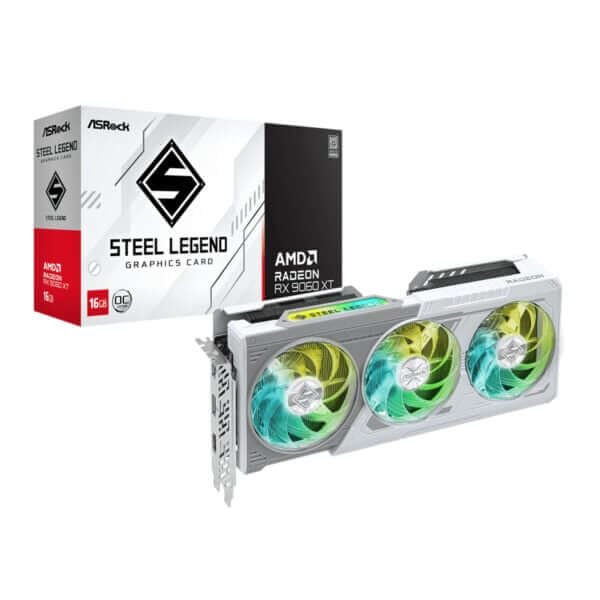 ASRock Radeon RX9060 XT Steel Legend 16G Graphics Card 1 ASRock Radeon RX9060 XT Steel Legend 16G Graphics Card